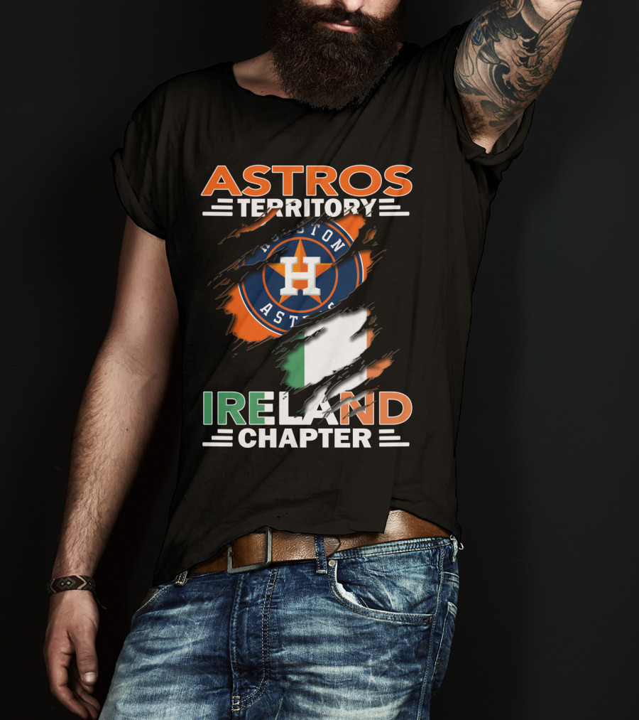 Astros Territory Ireland Chapter Houston Astros Logo Irish Flag T-Shirt