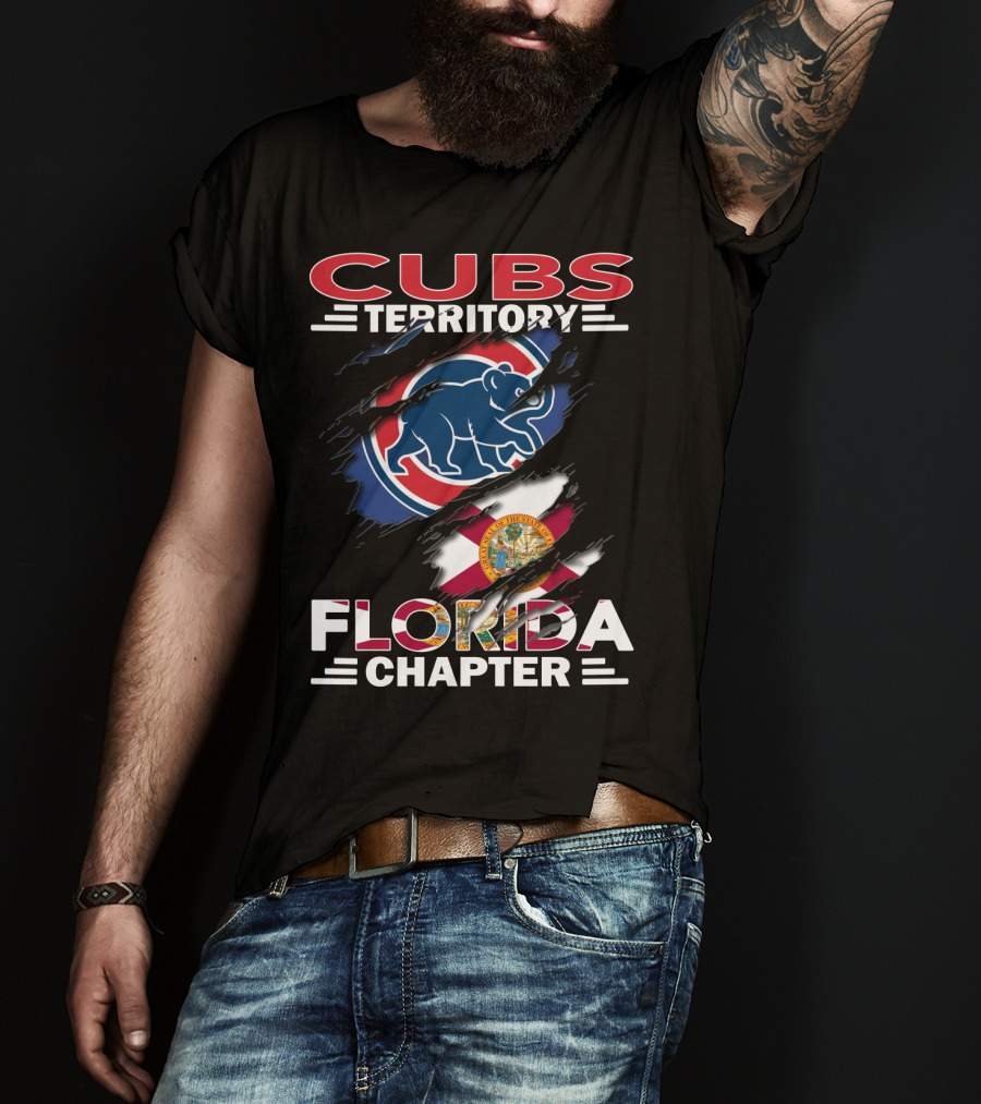 Cubs Territory Florida Chapter With Iconic Bear Logo And Florida State Flag Elements T-Shirt