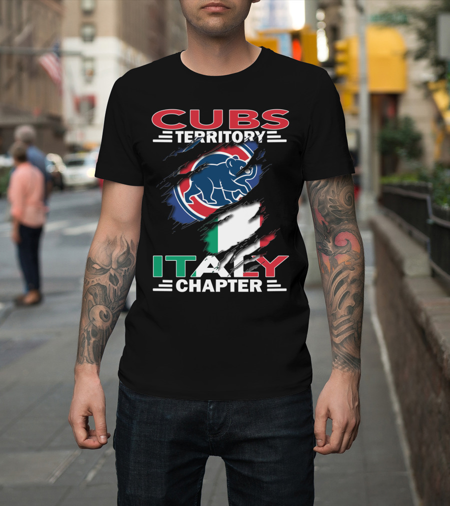 Cubs Territory Italy Chapter Flag And Bear T-Shirt