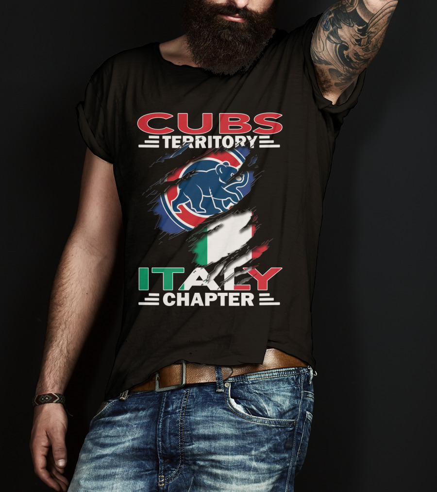 Cubs Territory Italy Chapter Flag And Bear T-Shirt