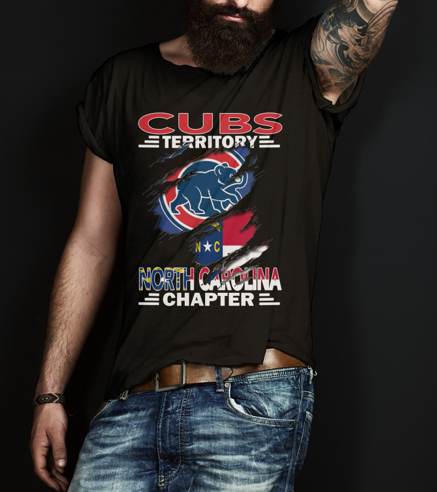 Cubs Territory North Carolina Chapter Flag And Bear T-Shirt