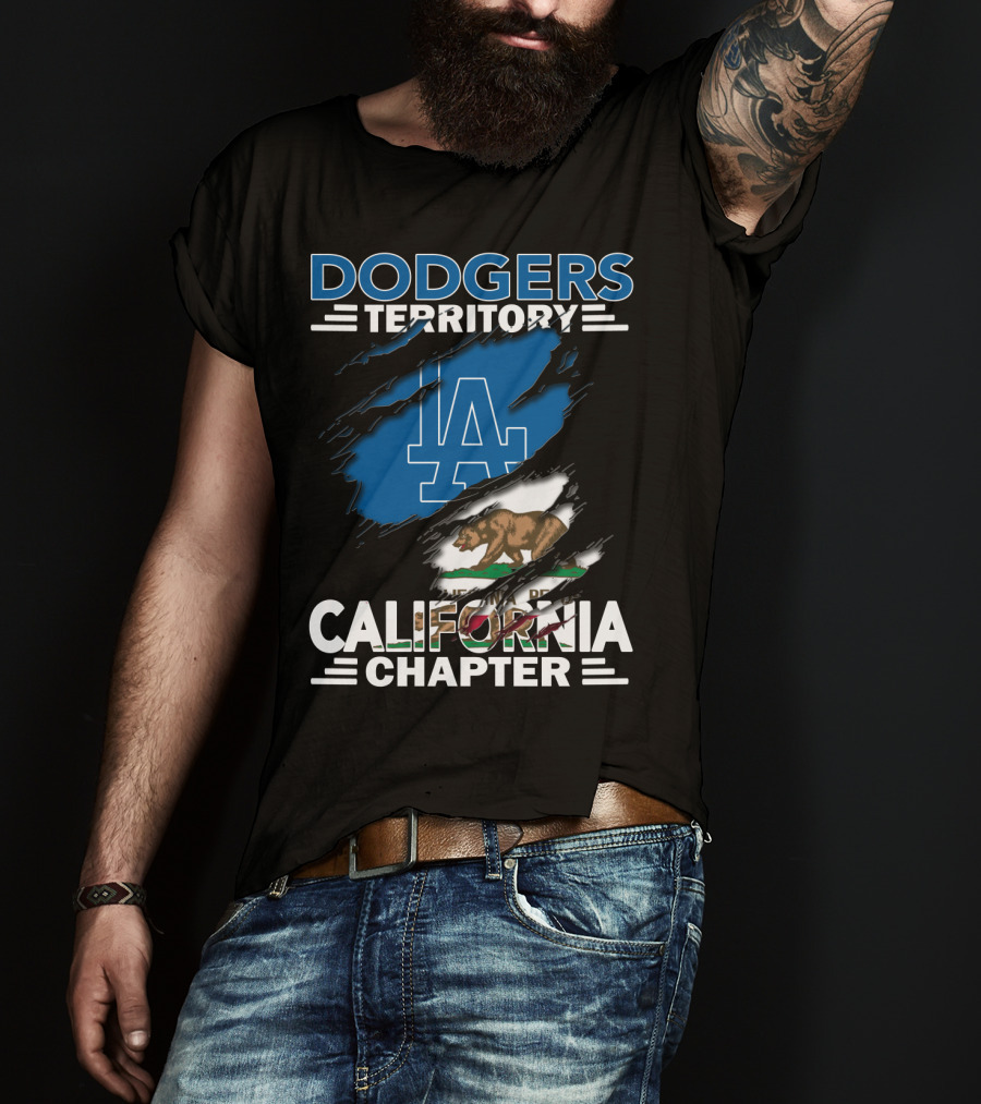 Dodgers Territory California Chapter LA Bear Flag T-Shirt