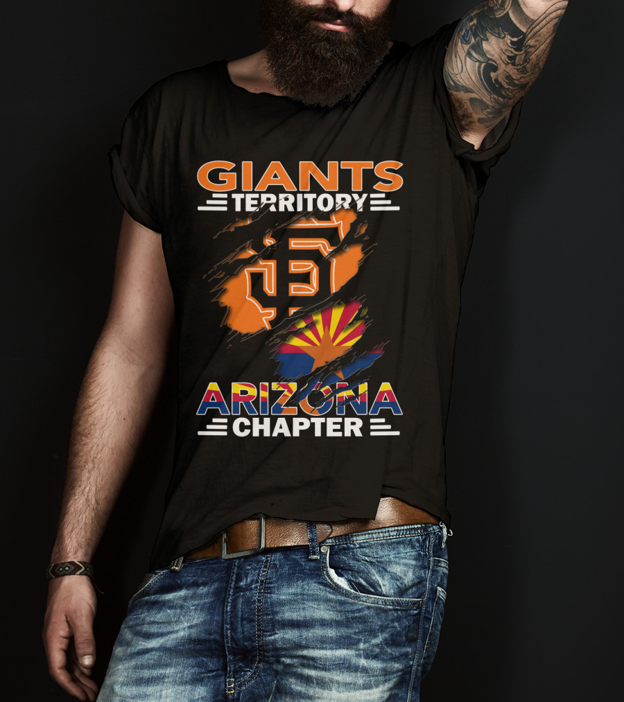 Giants Territory Arizona Chapter San Francisco Logo And Arizona Flag Elements T-Shirt