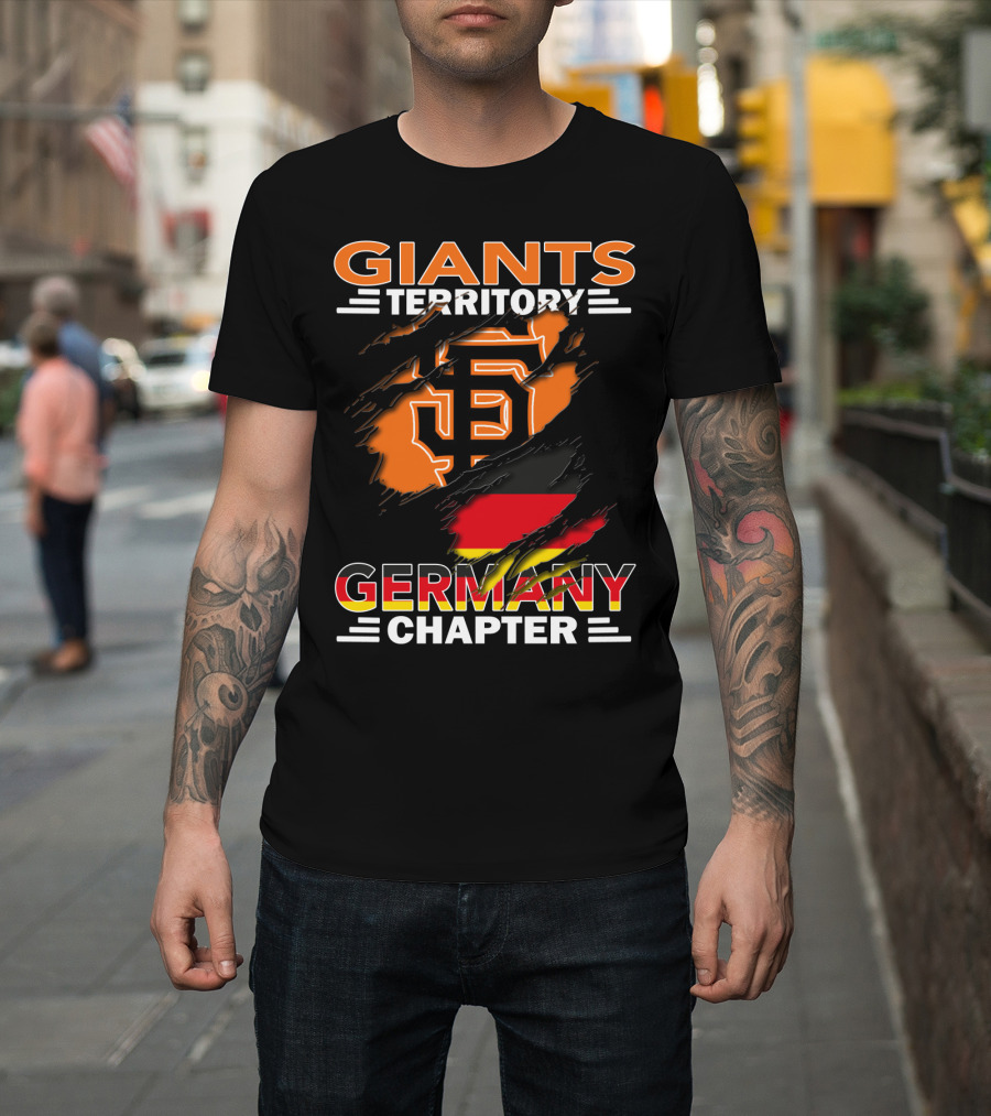 Giants Territory Germany Chapter Sf Baseball Logo With German Flag T-Shirt