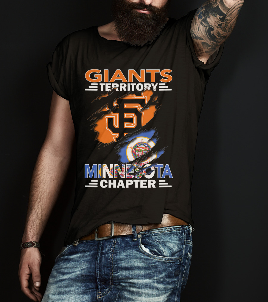 Giants Territory Minnesota Chapter San Francisco Giants Logo Minnesota State Flag T-Shirt