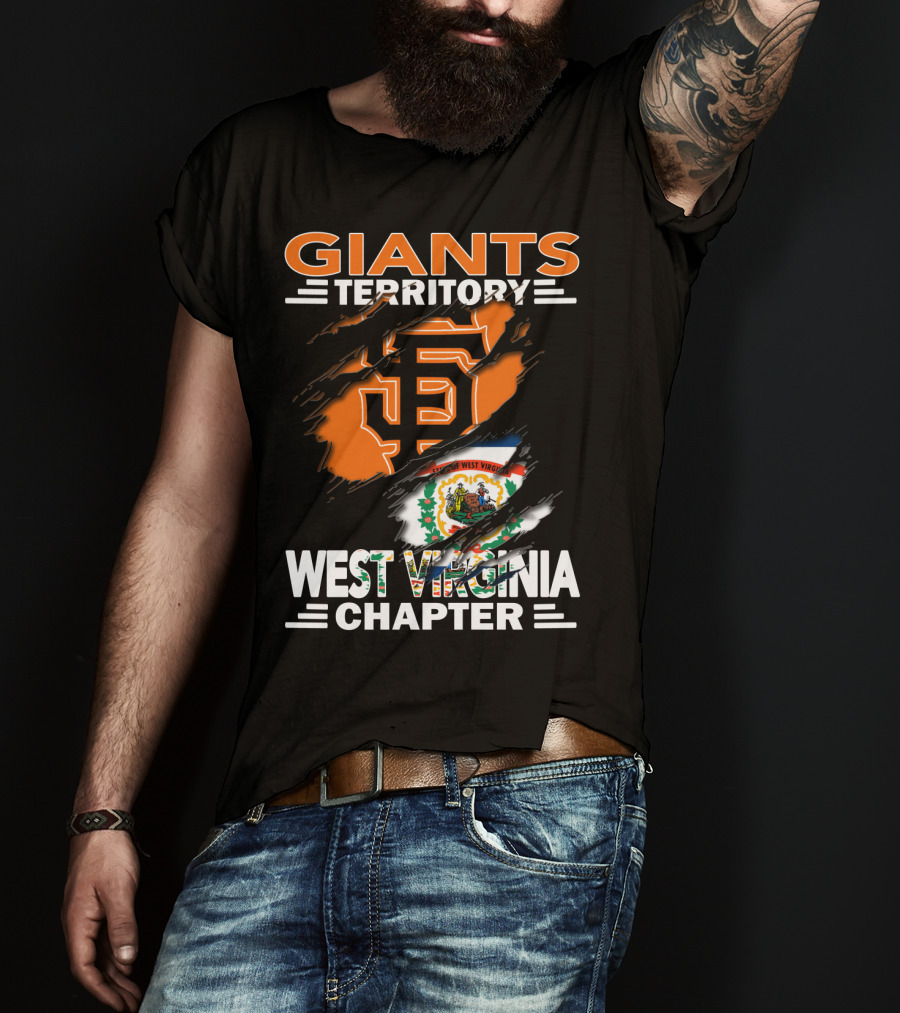 Giants Territory Sf Logo West Virginia State Flag Chapter T-Shirt