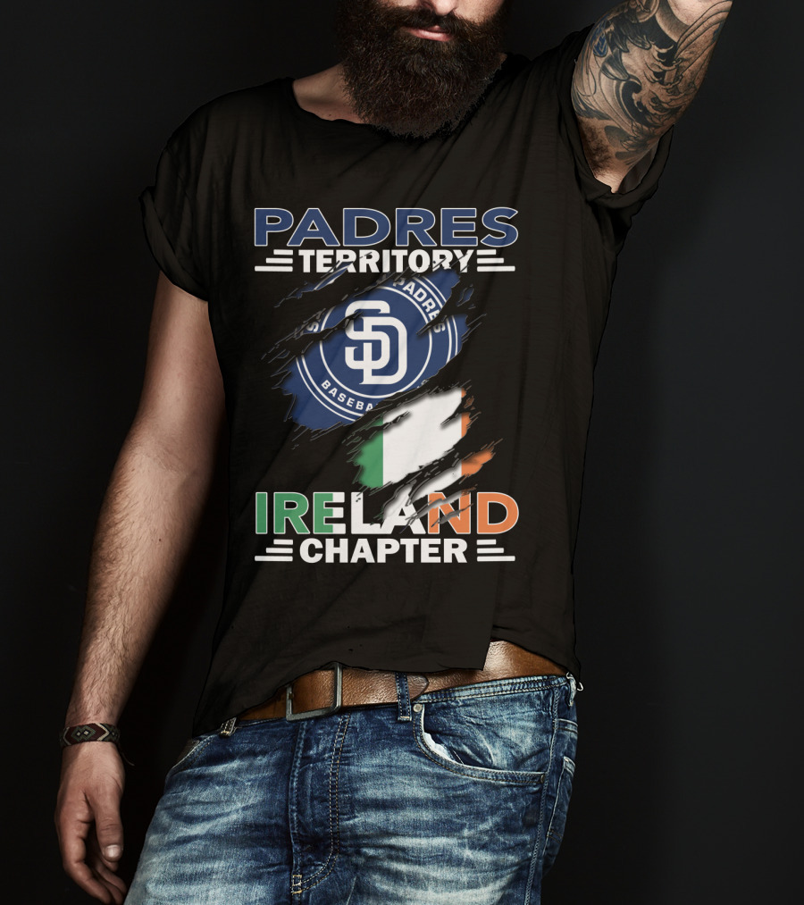 Padres Territory Ireland Chapter Baseball SD Flag T-Shirt