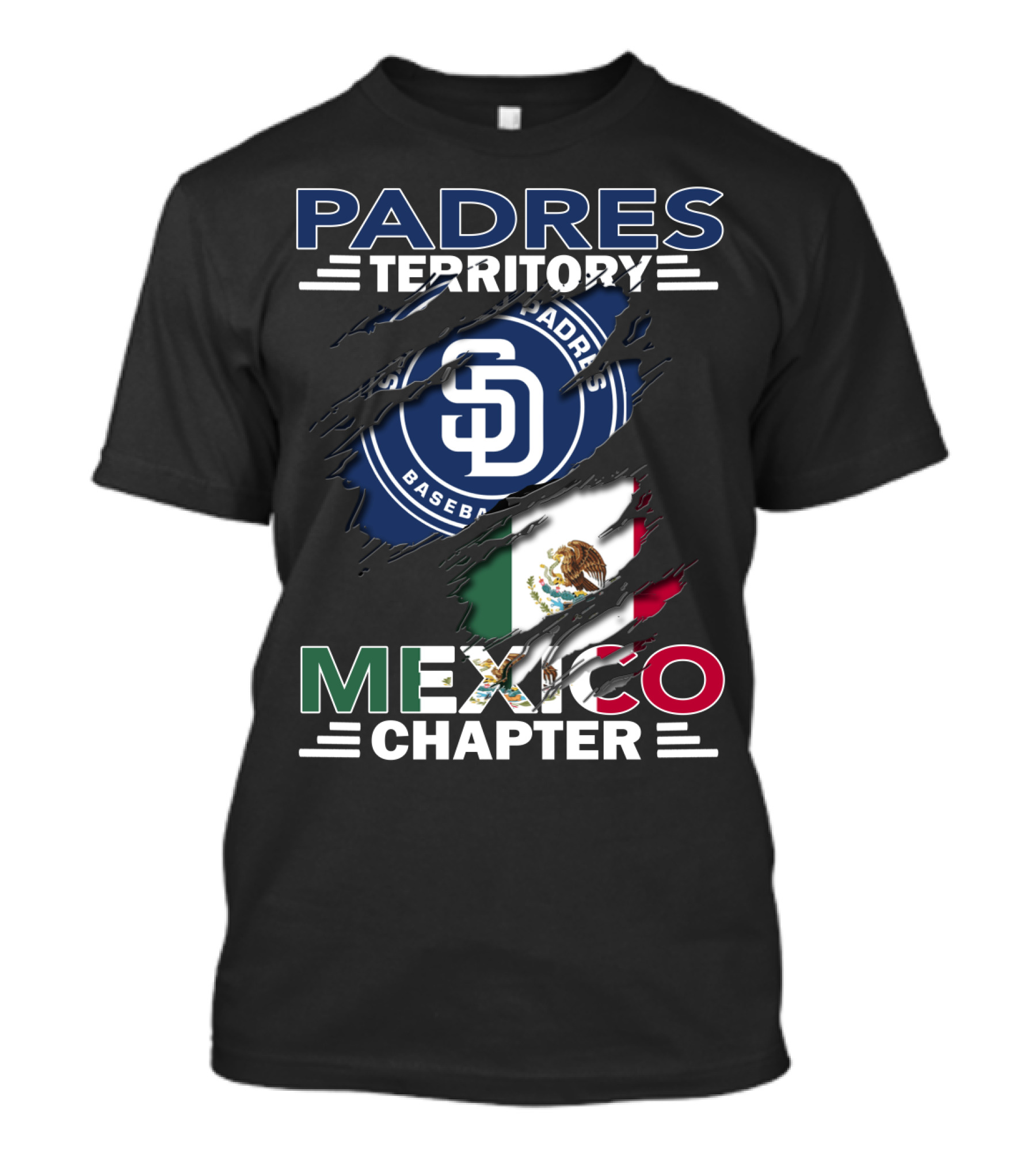 Padres Territory Mexico Chapter SD Baseball Flag T-Shirt