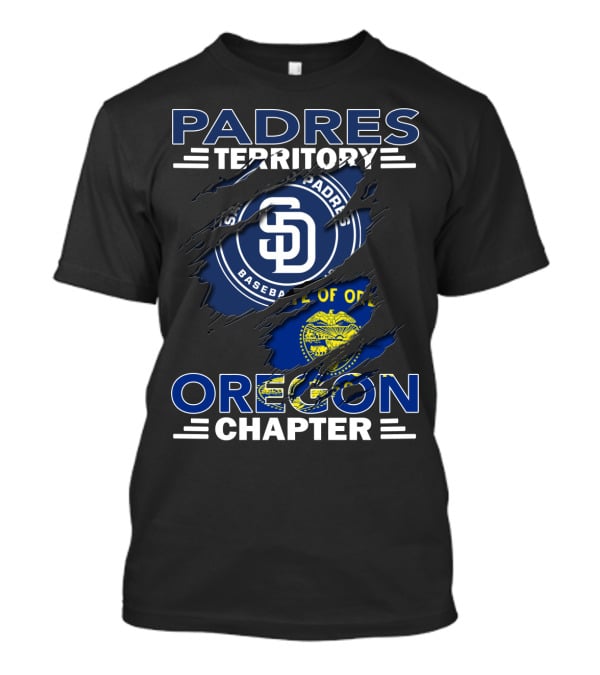 San Diego Padres Territory Oregon Chapter State Seal Rip T-Shirt