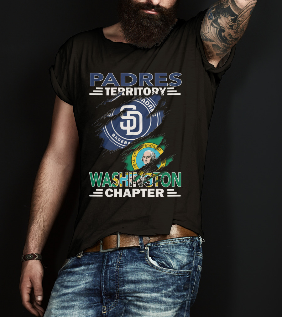 Padres Territory SD Baseball Washington Chapter Seal Of The State Of Washington T-Shirt