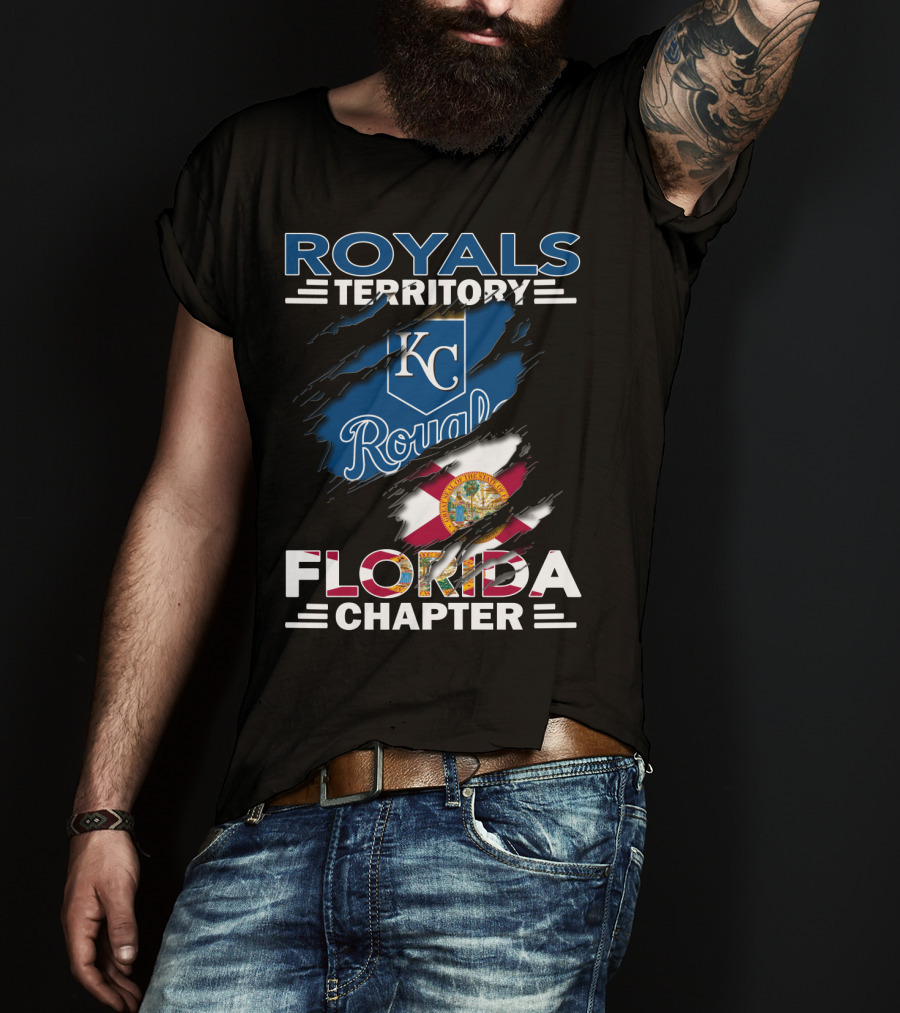Royals Territory Florida Chapter KC Royals Logo Florida Flag Emblem T-Shirt