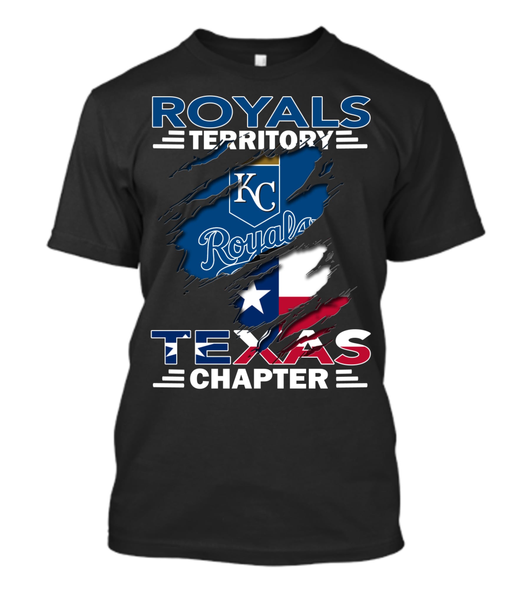 Royals Territory Texas Chapter KC Royals Texas Flag T-Shirt