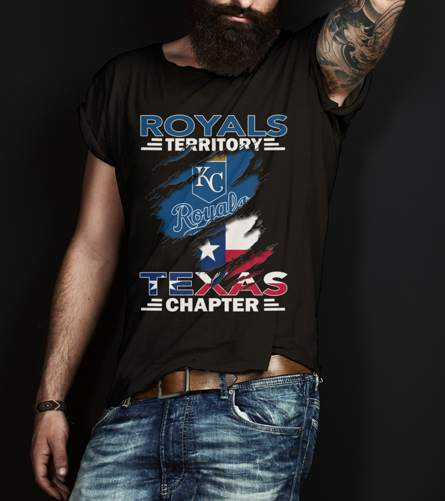 Royals Territory Texas Chapter KC Royals Texas Flag T-Shirt