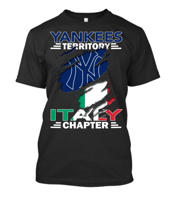 Yankees Territory Italy Chapter NY Logo Italian Flag T-Shirt