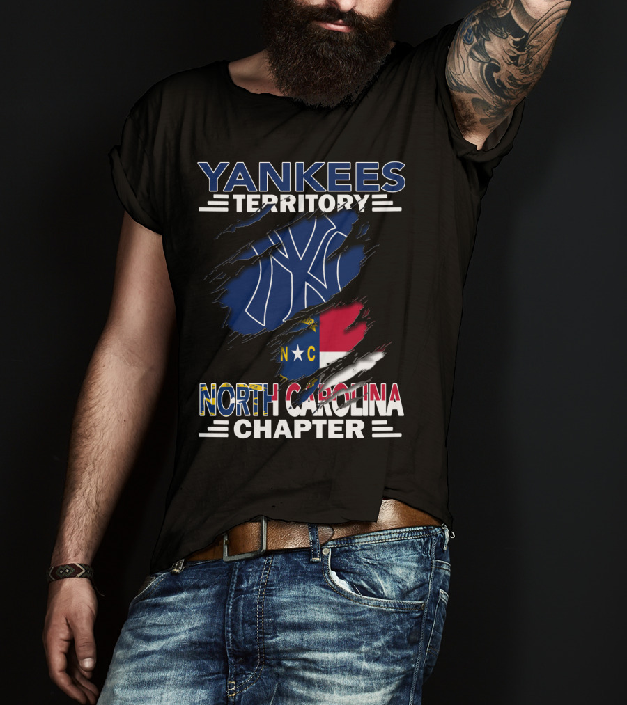 Yankees Territory North Carolina Chapter NY Logo And Flag T-Shirt