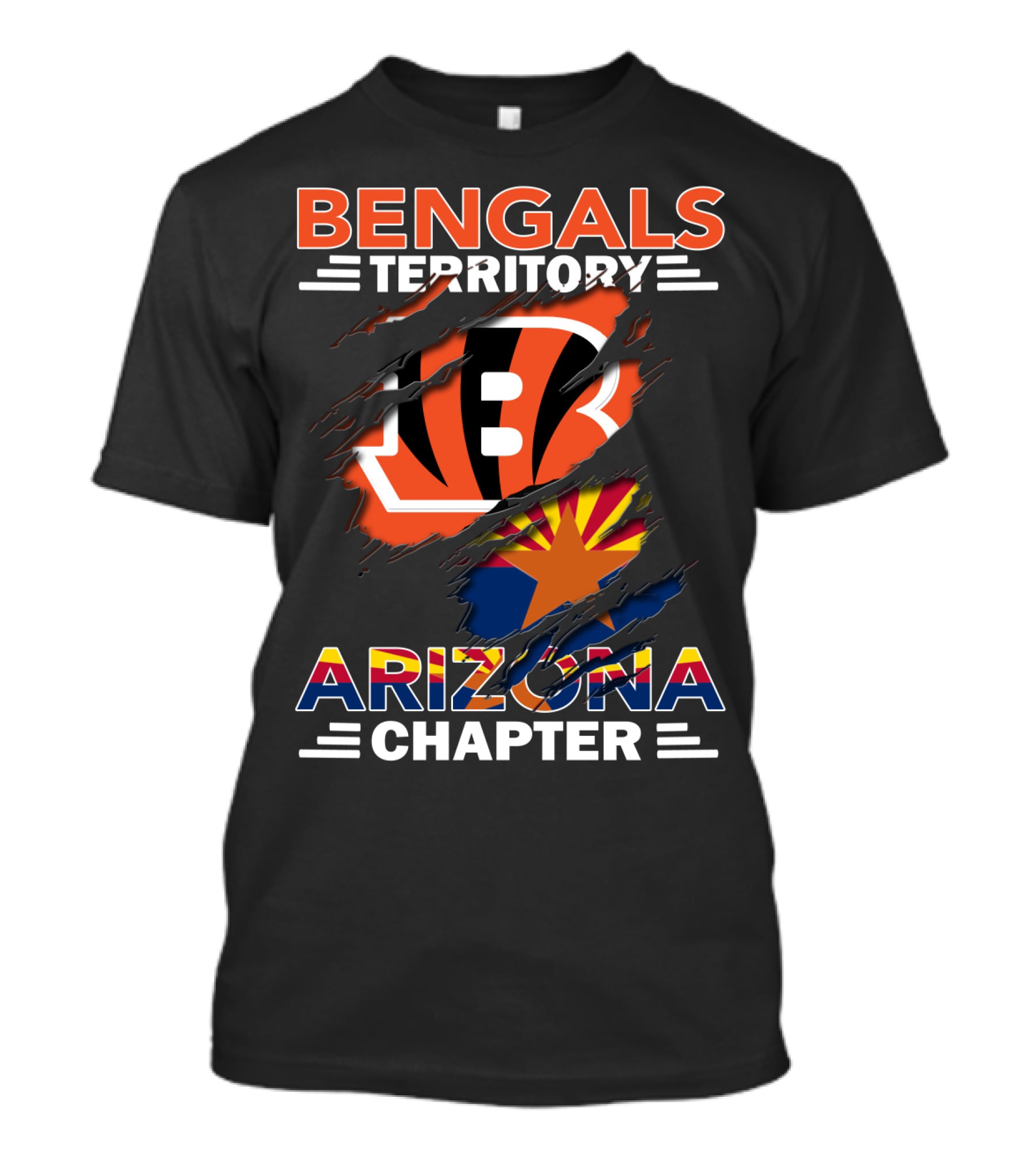 Bengals Territory Arizona Chapter Bengals Logo Arizona Flag T-Shirt