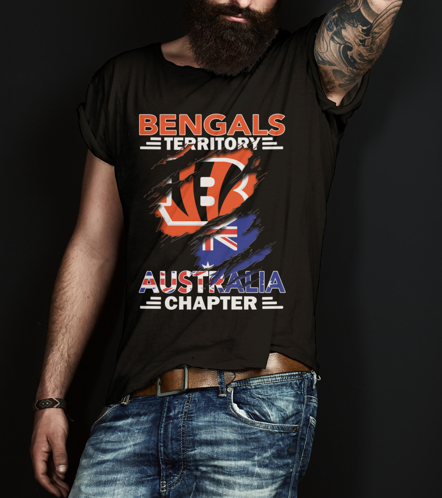 Bengals Territory Australia Chapter With Flag T-Shirt