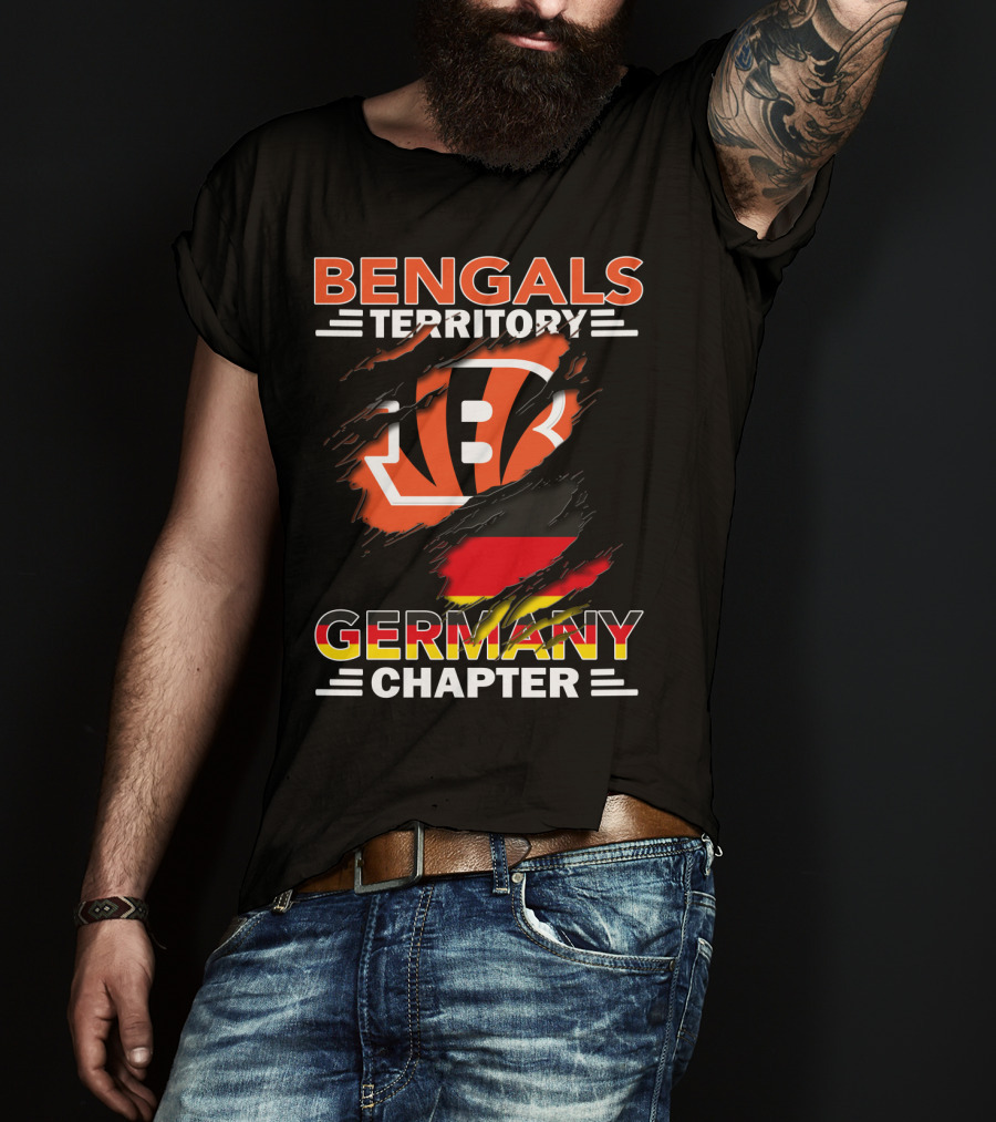 Bengals Territory Germany Chapter Logo With German Flag Elements T-Shirt