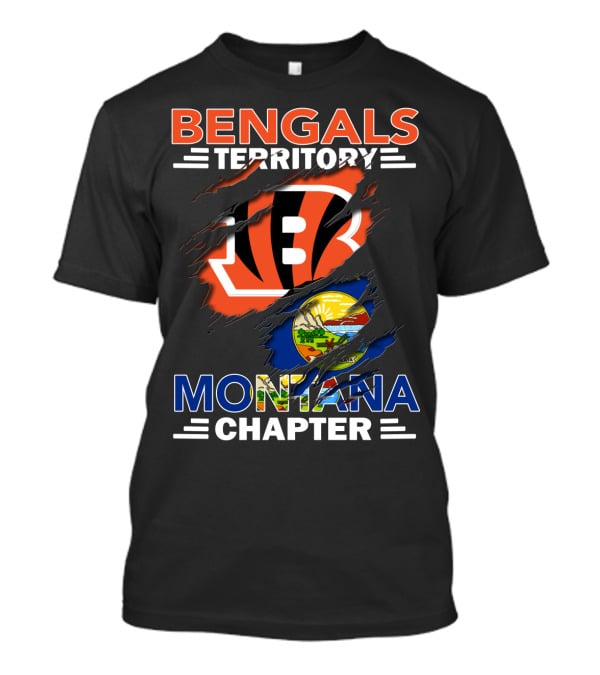 Bengals Territory Montana Chapter NFL Fans Badge T-Shirt