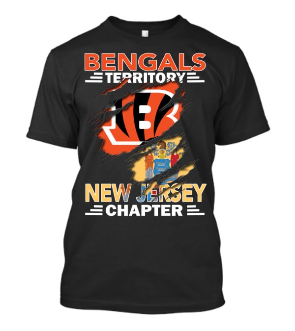 Bengals Territory New Jersey Chapter Logo And State Flag T-Shirt