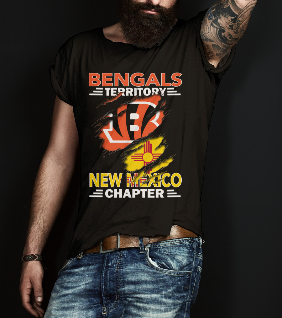 Bengals Territory New Mexico Chapter Ripped T-Shirt