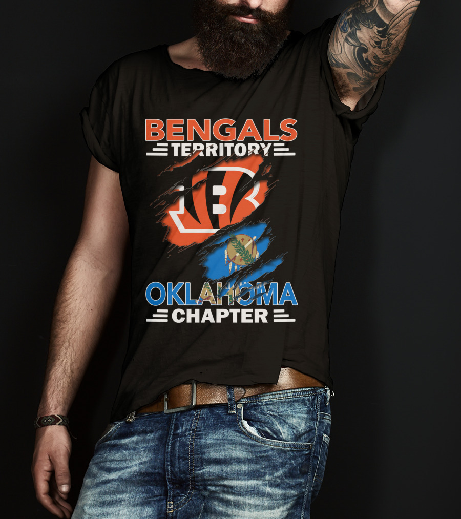 Bengals Territory Oklahoma Chapter Oklahoma Flag Bengals T-Shirt