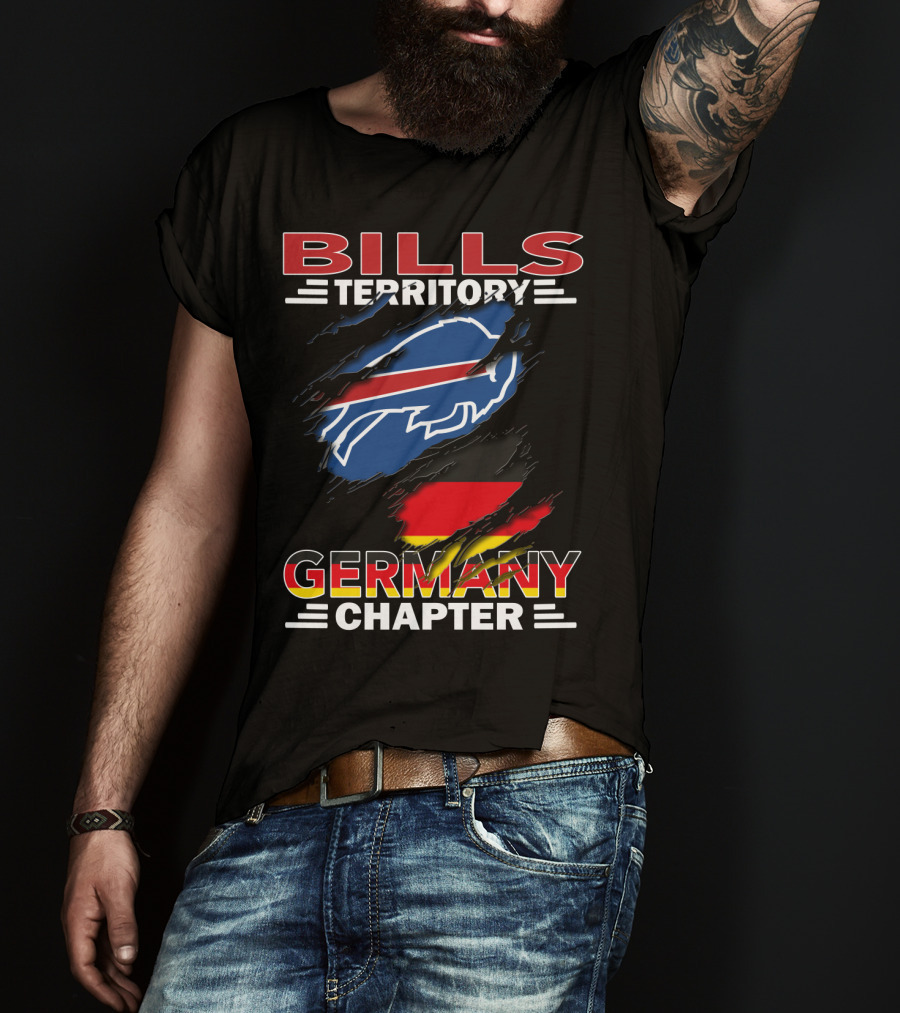 Bills Territory Germany Chapter Buffalo Bills Logo With German Flag T-Shirt