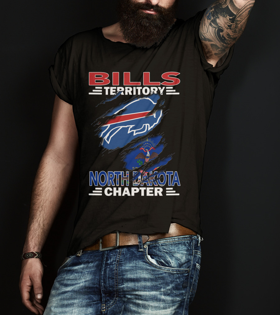 Bills Territory North Dakota Chapter Buffalo Football Fan Club T-Shirt