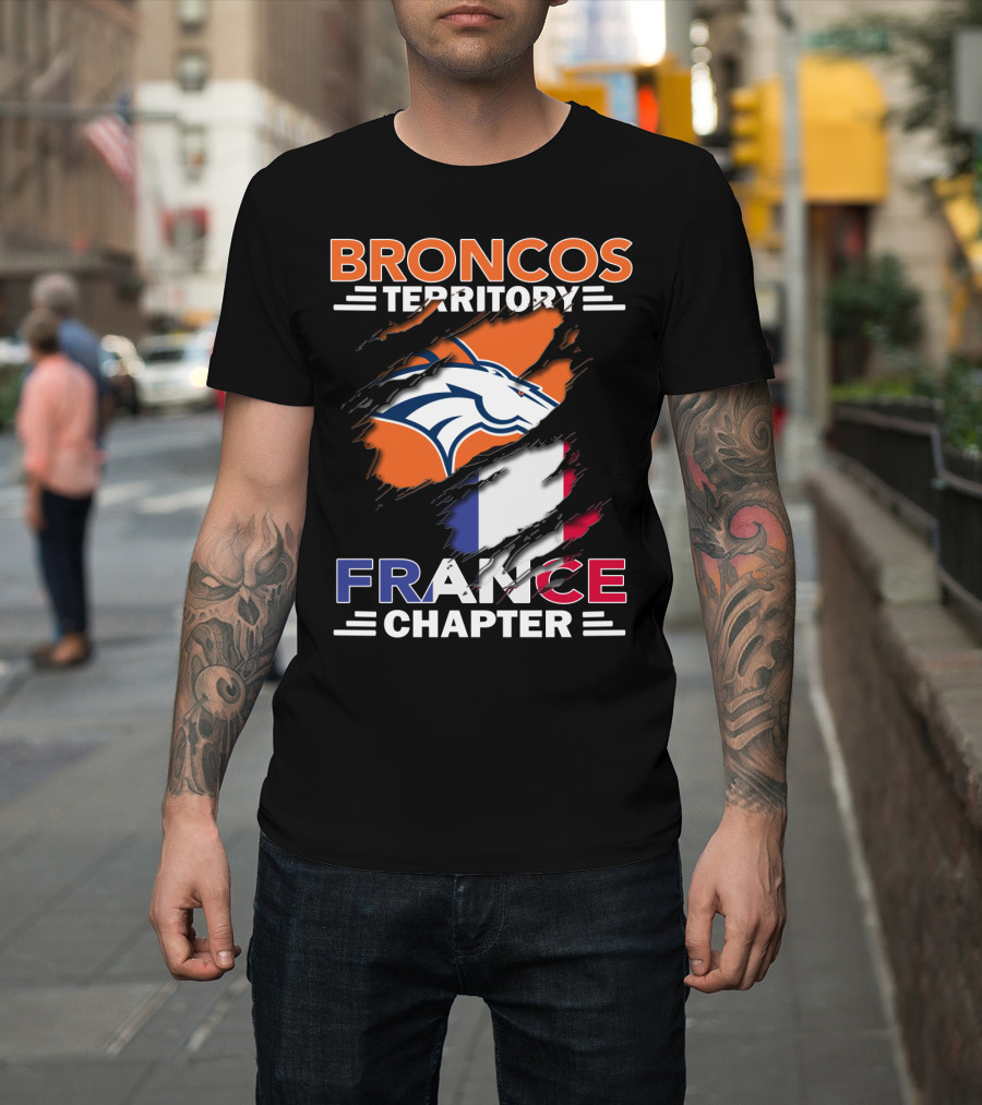 Broncos Territory France Chapter French Flag Fan Edition T-Shirt