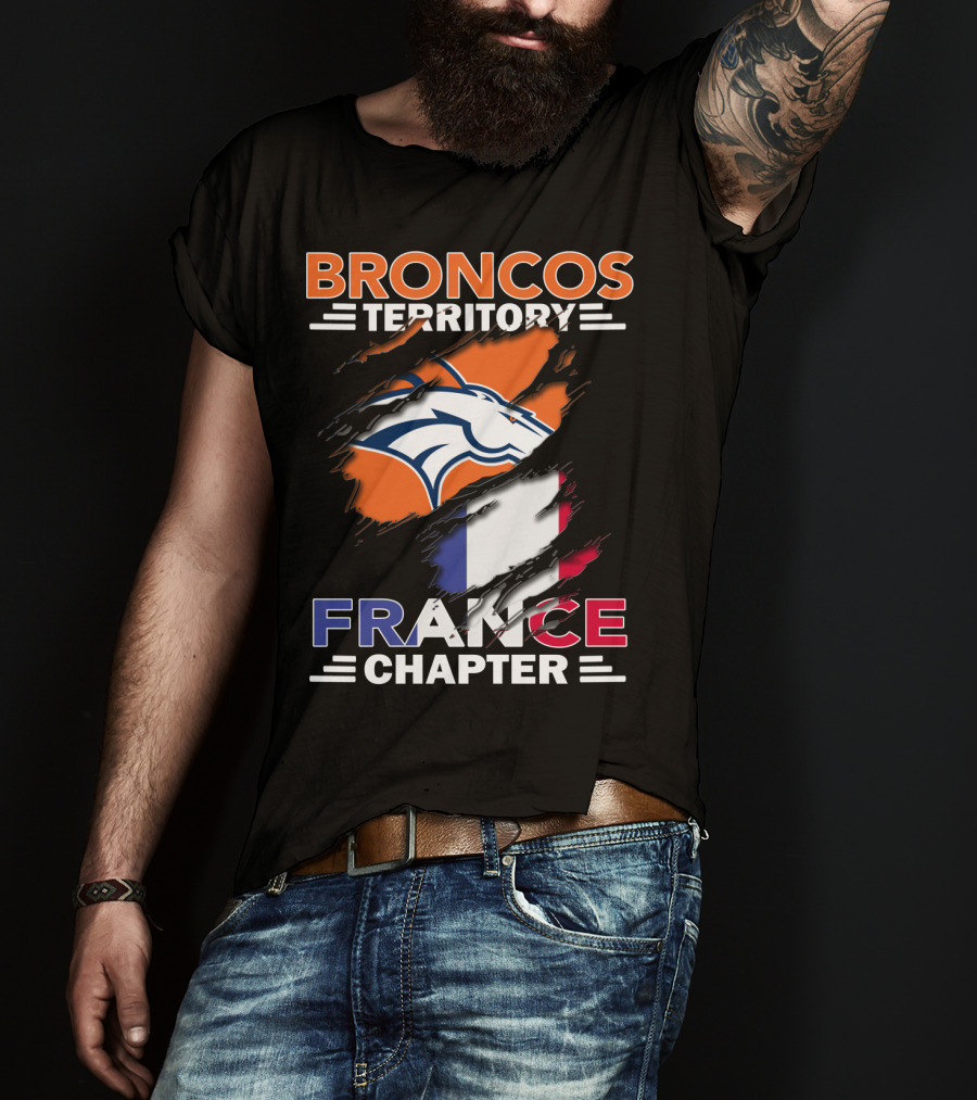 Broncos Territory France Chapter French Flag Fan Edition T-Shirt