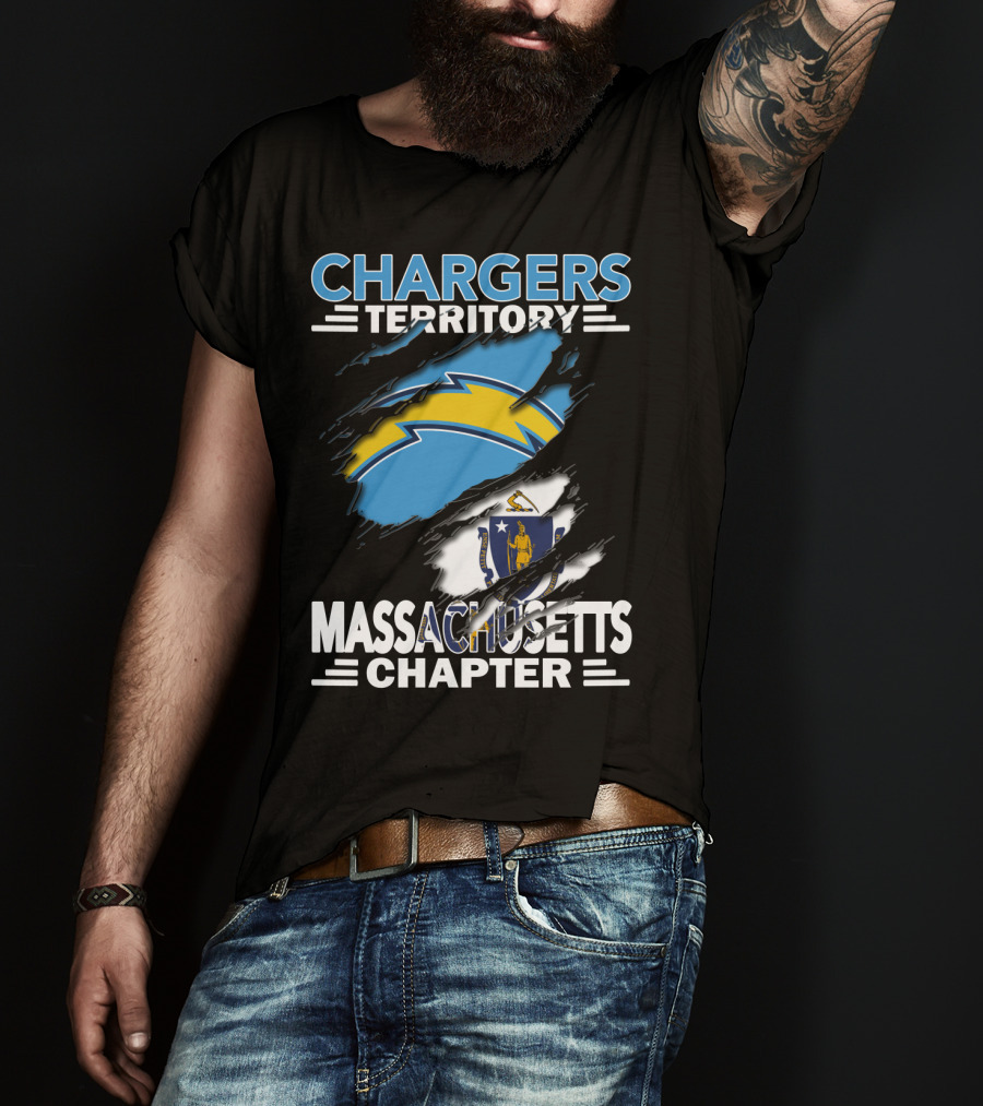 Chargers Territory Massachusetts Chapter Football Fanbase T-Shirt