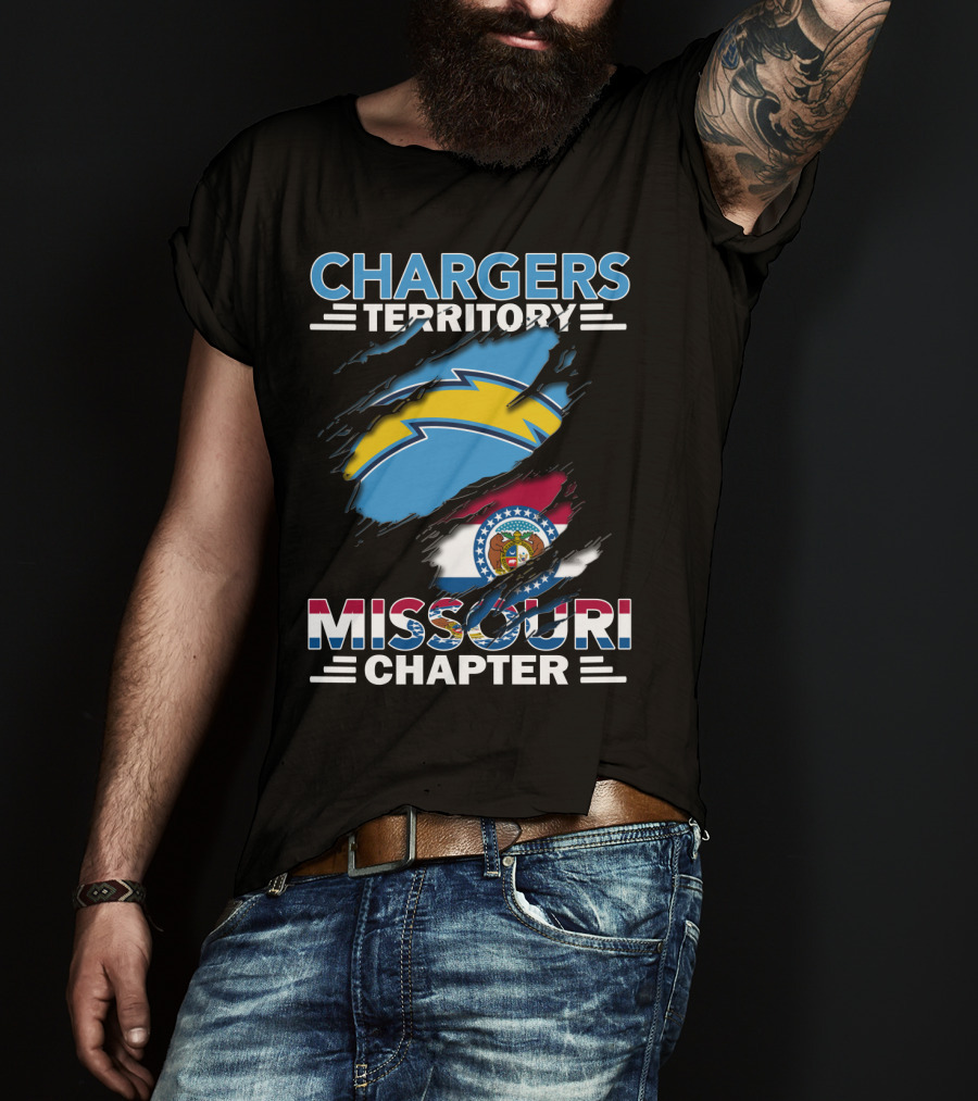 Chargers Territory Missouri Chapter With State Flag T-Shirt