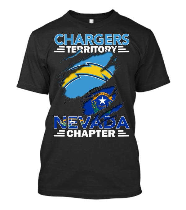 Chargers Territory Nevada Chapter Battle Born Flag Emblem T-Shirt