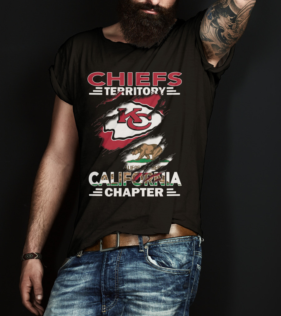 Chiefs Territory California Chapter KC Bear Flag T-Shirt