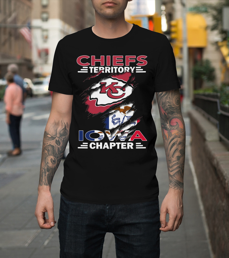 Chiefs Territory Iowa Chapter Kansas City Flag T-Shirt