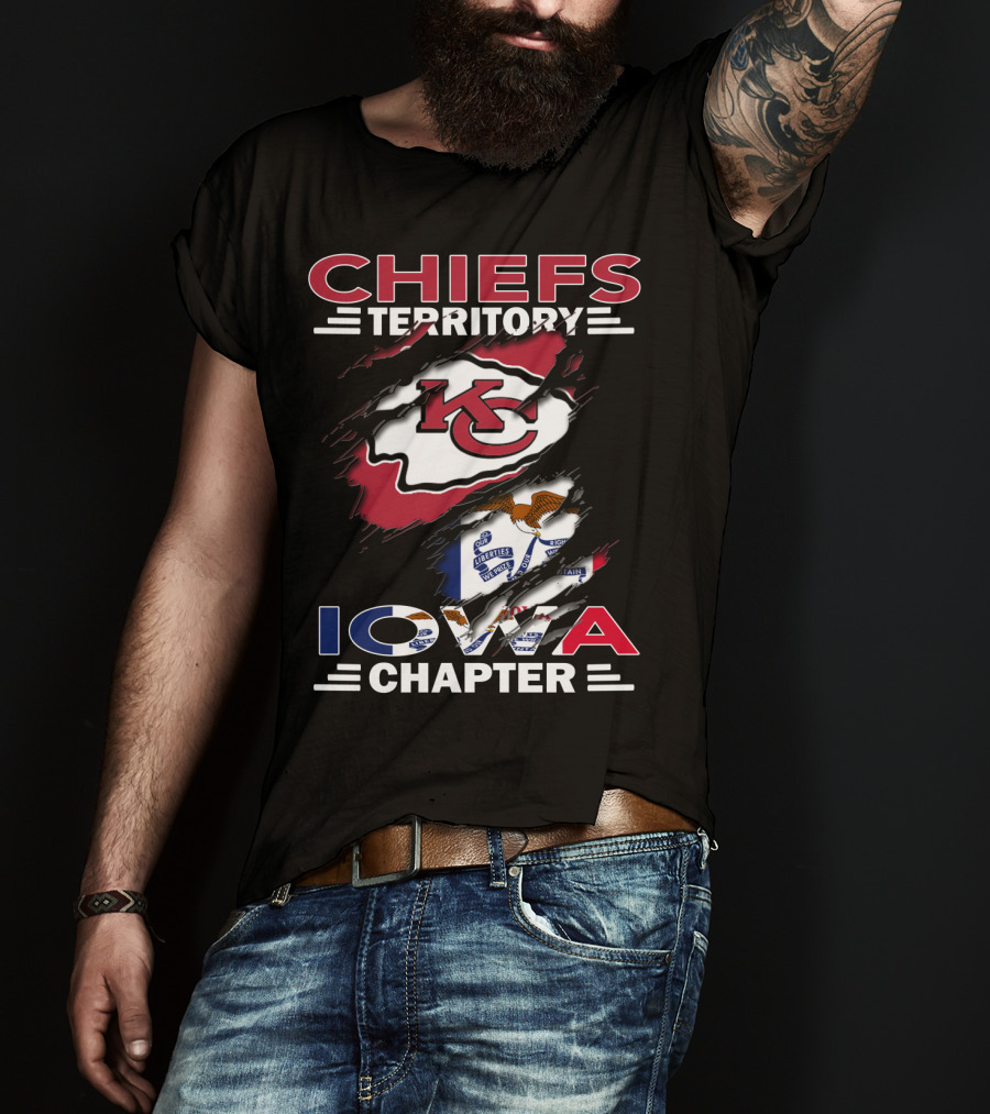 Chiefs Territory Iowa Chapter Kansas City Flag T-Shirt