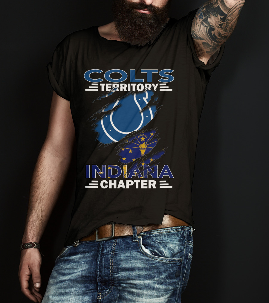 Colts Territory Indiana Chapter NFL Fan Support T-Shirt