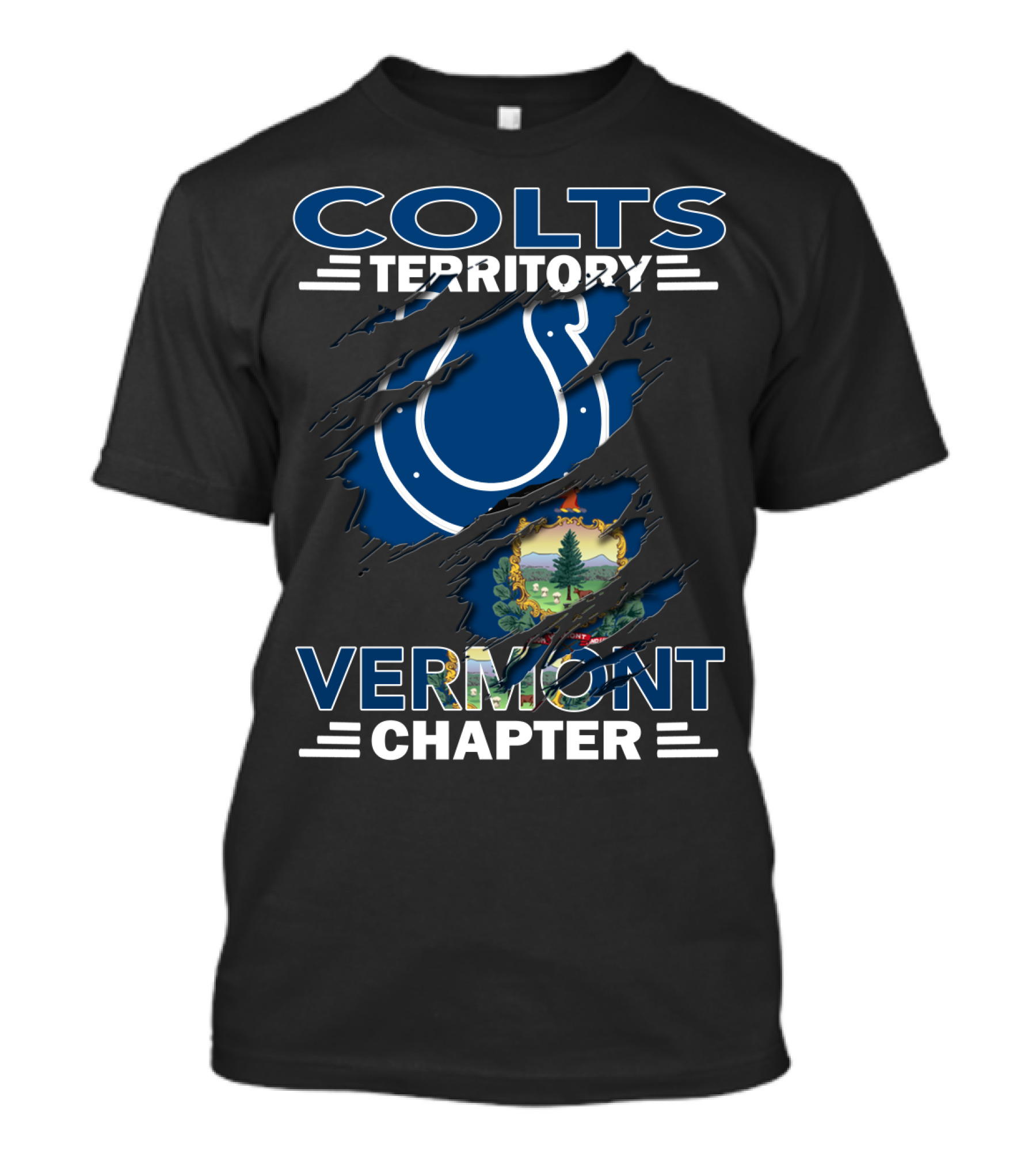 Colts Territory Vermont Chapter Logo With State Emblem T-Shirt
