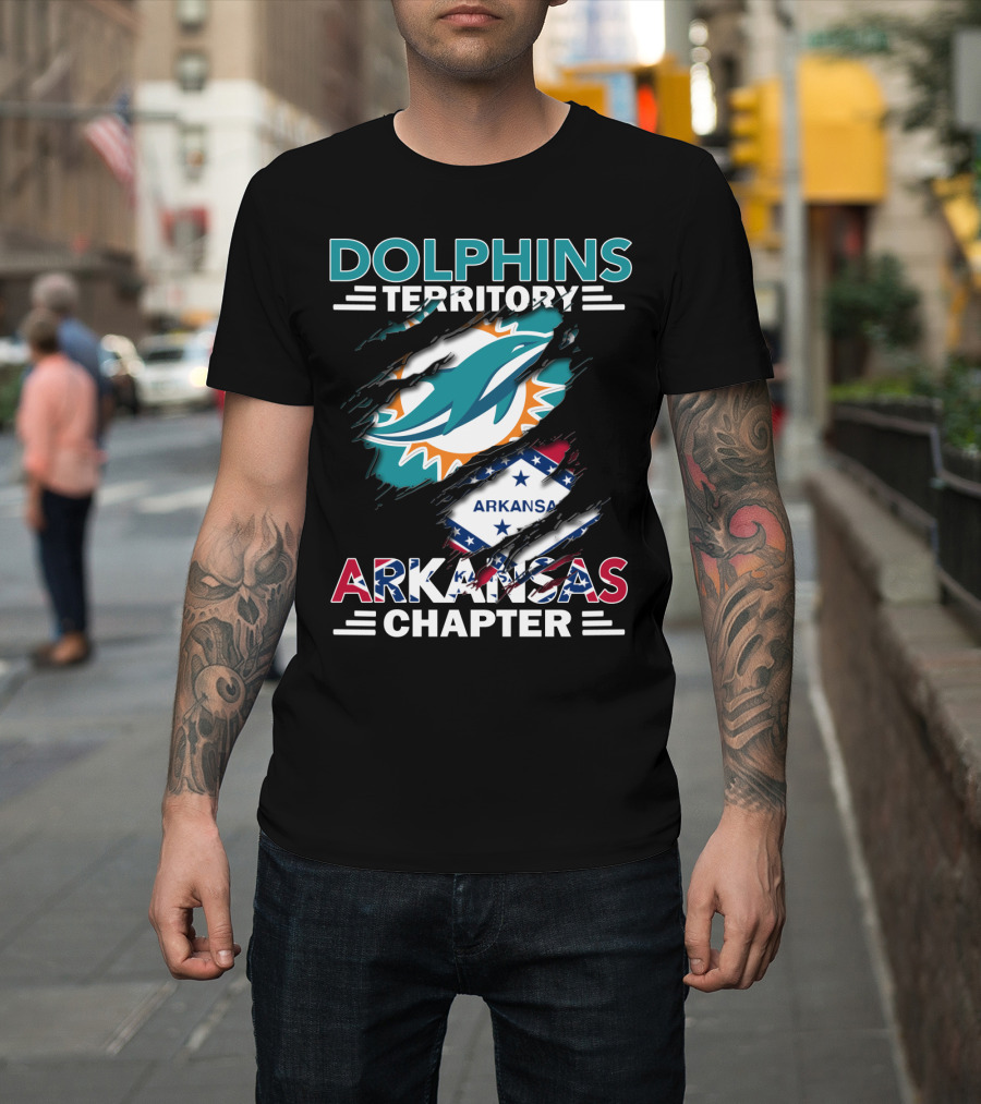 Dolphins Territory Arkansas Chapter Miami Logo Fan T-Shirt