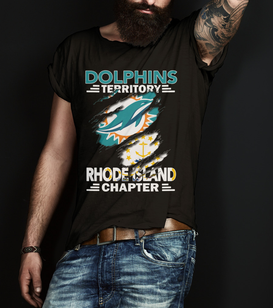 Dolphins Territory Rhode Island Chapter Miami Dolphins Fan Group T-Shirt