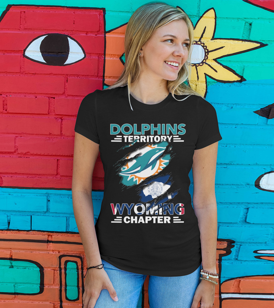Dolphins Territory Miami Logo Wyoming Chapter T-Shirt