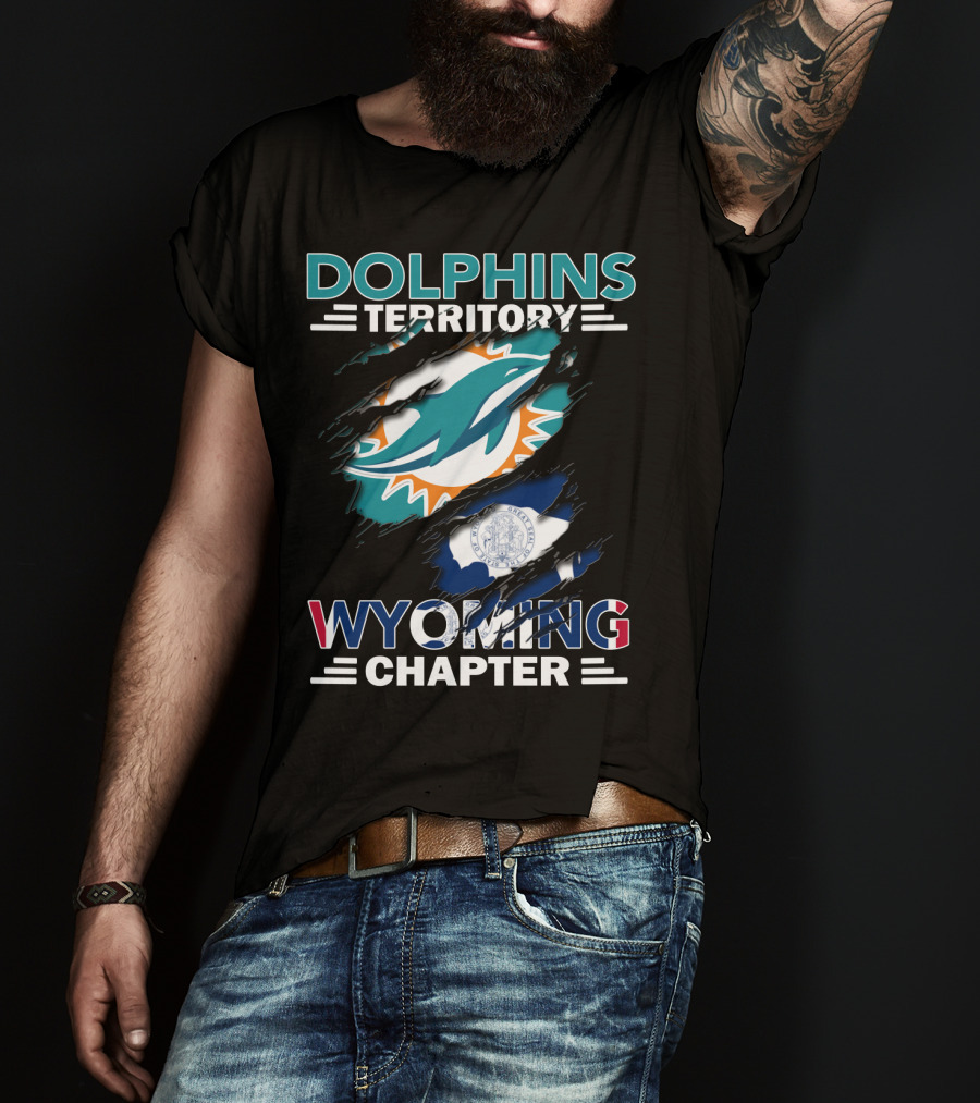 Dolphins Territory Miami Logo Wyoming Chapter T-Shirt