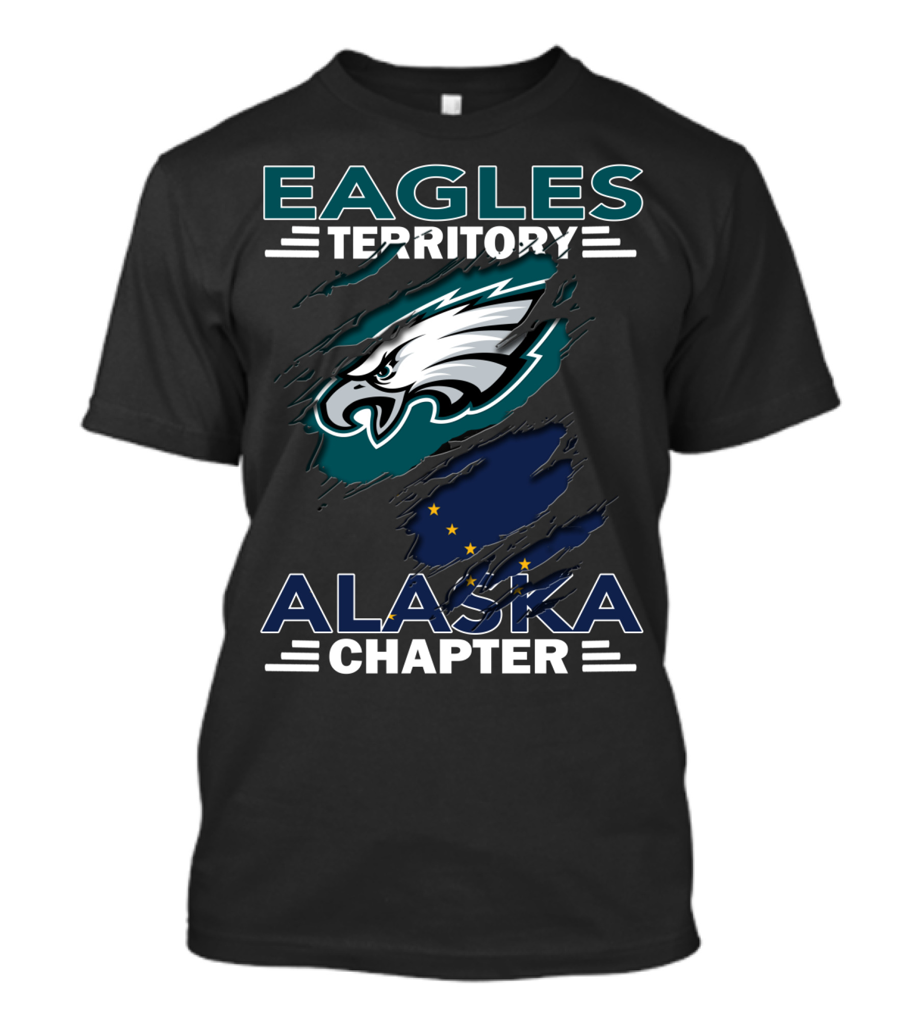 Eagles Territory Alaska Chapter Philadelphia Eagles Alaska State Flag T-Shirt