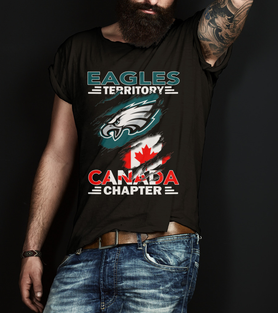 Eagles Territory Canada Chapter Flag And Eagle T-Shirt