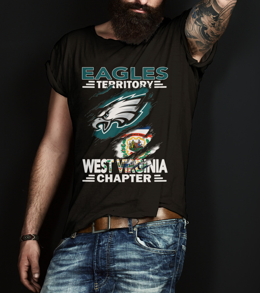 Eagles Territory West Virginia Chapter Football Flag T-Shirt