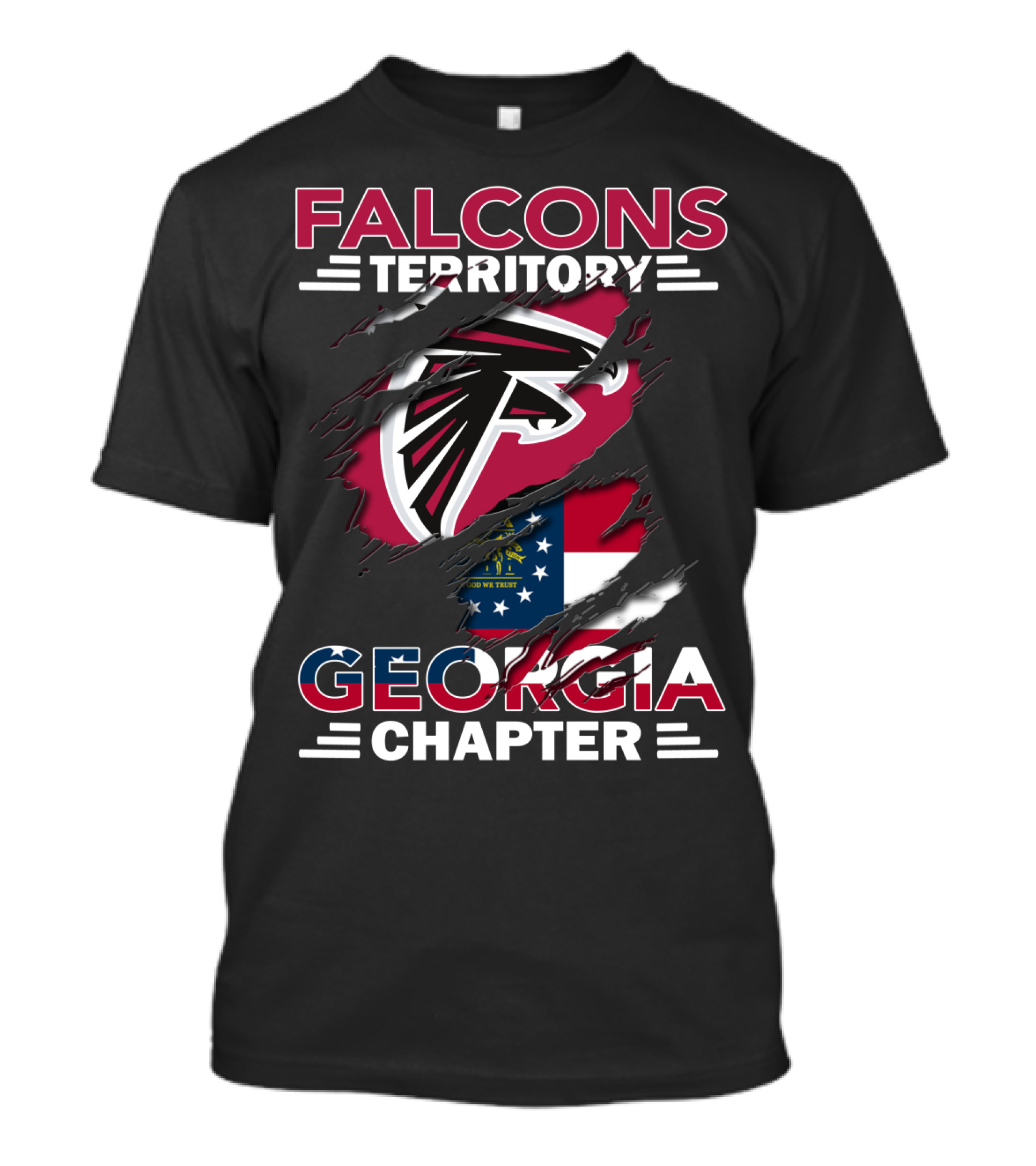 Falcons Territory Georgia Chapter Flag T-Shirt