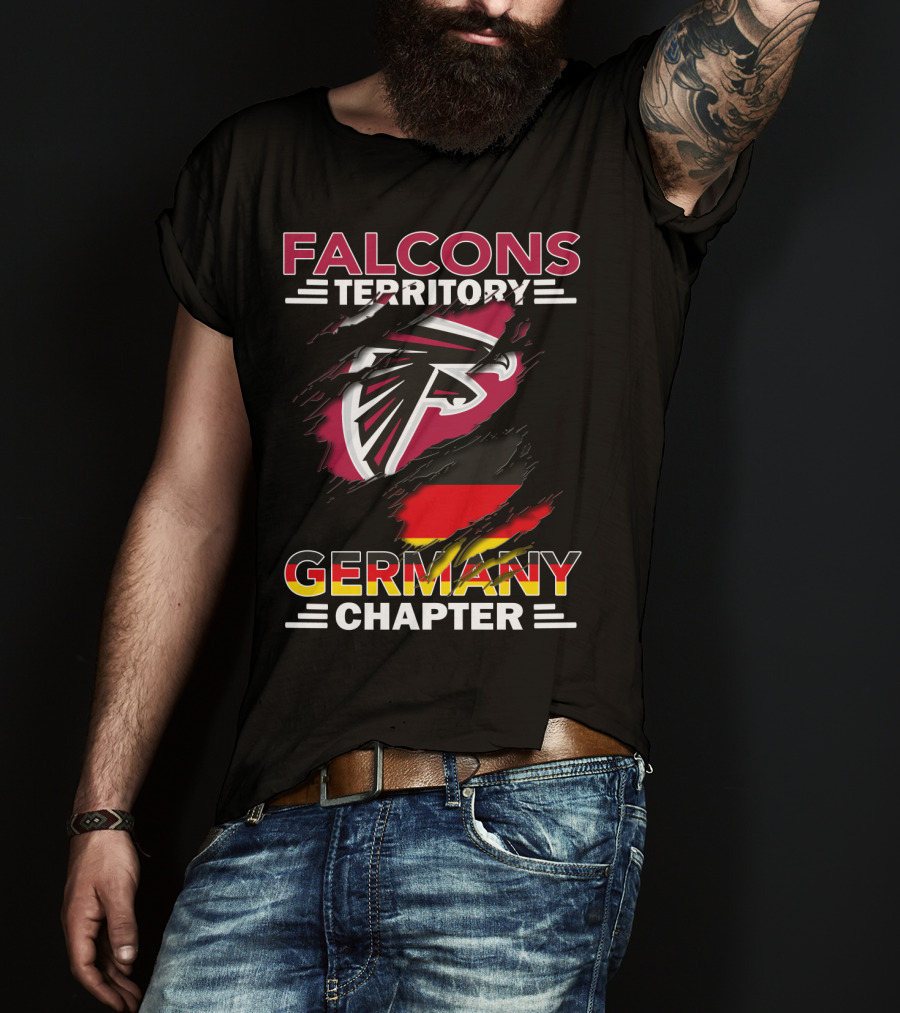 Falcons Territory Germany Chapter Logo With Flag Fusion T-Shirt