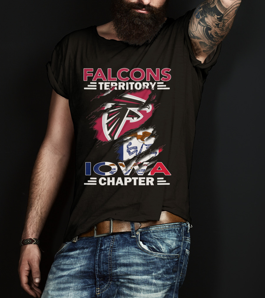 Falcons Territory Iowa Chapter Flag T-Shirt