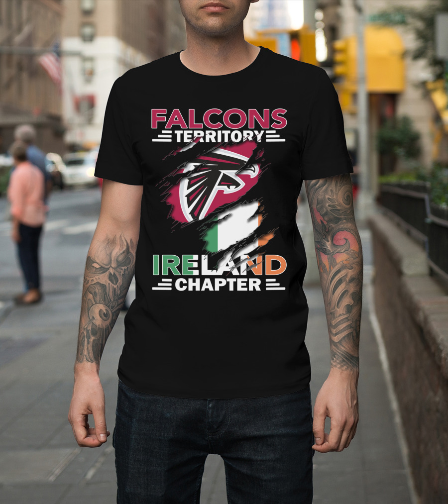 Falcons Territory Ireland Chapter Flag And Logo Emblem T-Shirt