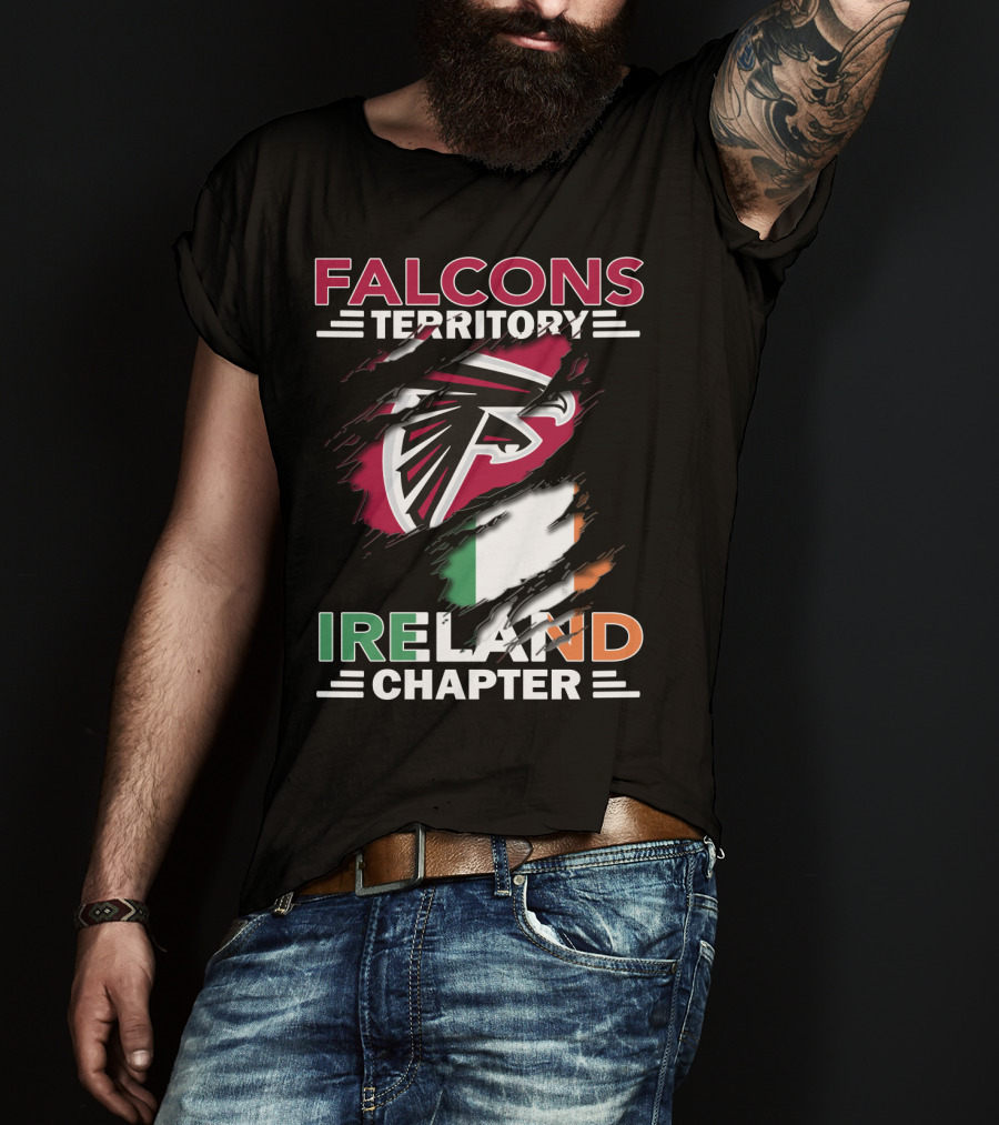 Falcons Territory Ireland Chapter Flag And Logo Emblem T-Shirt